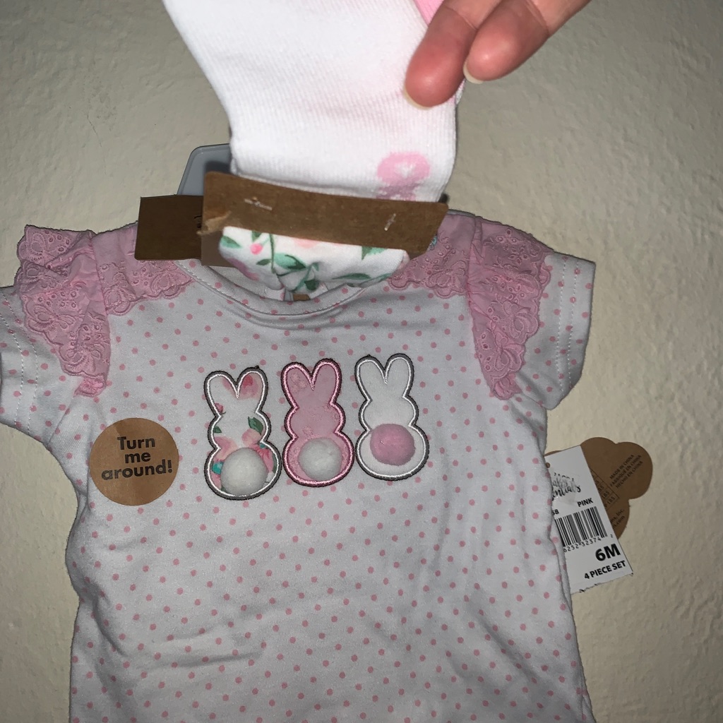 6 Months Easter Bunny Girl Outfit Nwt